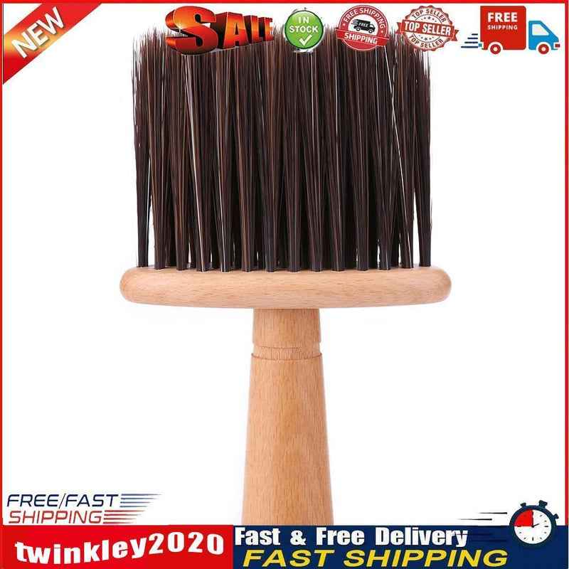 Neck Face Duster Brushes Barber Salon Cutting Hair Clean Hairbrush (Brown) Newly