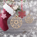 6pcs Wooden Xmas Hollow-out Hanging Ornament Christmas Tree Decor Kids Gift
