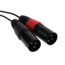 0.2m 3.5mm TRS 1/8"" Stereo Female to Dual XLR Male Y Splitter Cable