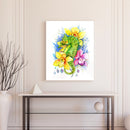 Animals in Flowers Partial Oil Paint By Numbers Kit DIY Wall Art Picture Craf