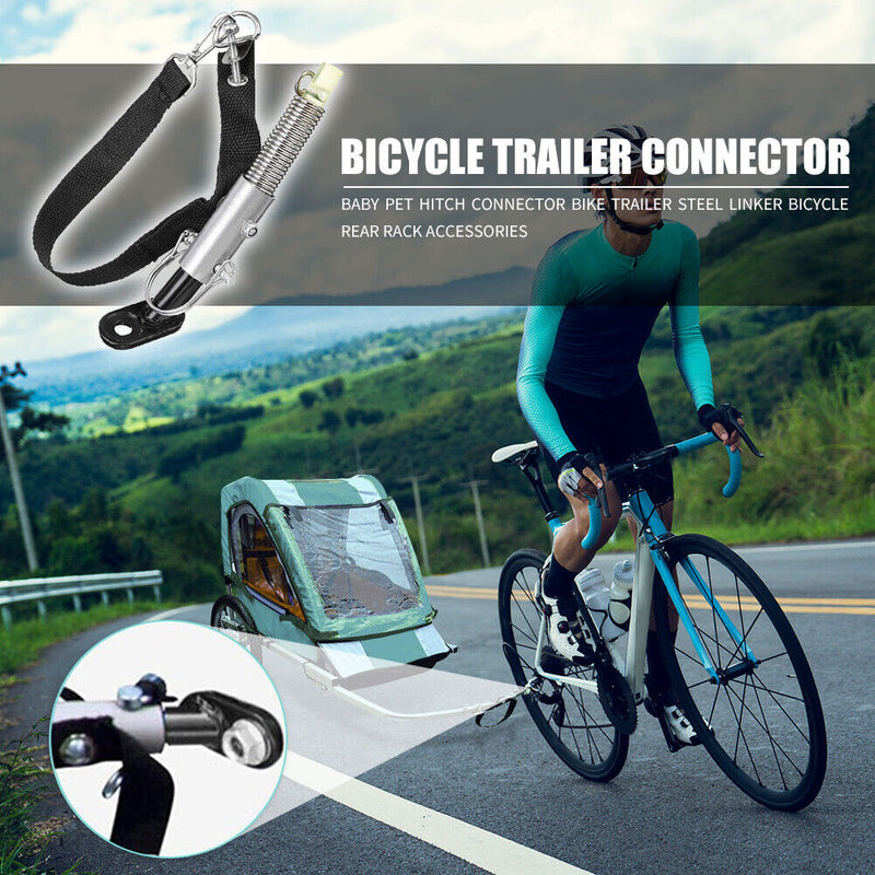 Universal Bike Trailer Steel Linker Bicycle Rear Rack Baby Pet Hitch Connector