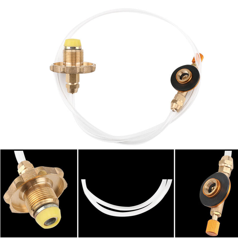 Outdoor Camp Butane Gas Tank Valve Adapter Cylinder Inflatable Valve Connec