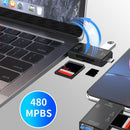 6 in 1 OTG USB 3.0 USB-C Card Reader for Secure Digital/TF Mobile Phone Computer