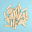 Unfinished Rectangle Gift Hanging  Wooden Tags Scrapbooing Rope Wedding