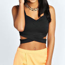 Sexy Women Cut-out Bustier Bralet Crop Top Corset Vest Blouse Tank S