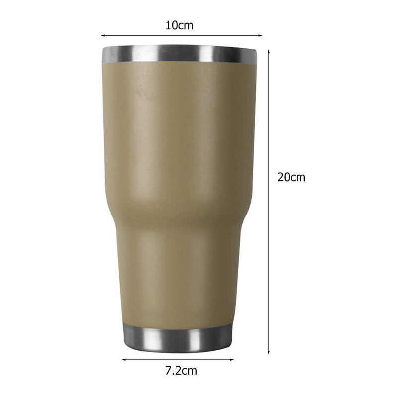 Thermal Mug Beer Cup Stainless Steel Vacuum Coffee Water Bottle (Coffee) Newly