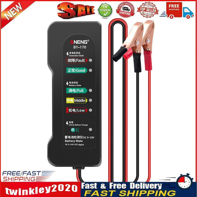 ANENG 12V Universal Car Battery Tester Motorcycle Fault Diagnostic Tools Newly