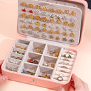 Gift Leather Double Layer Storage Box Jewellery Display Case Jewelry Box
