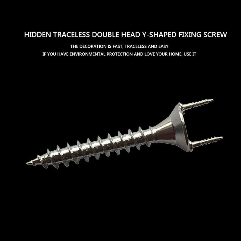 50pcs Double-headed Solid Wood Baseboard Seamless Nails + Wrench (35+7.5mm)