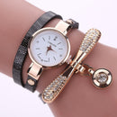 Fashion Luxury Rhinestone Bracelet Women Top Quartz Casual Watch Black  Newly