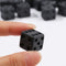 Dice Standard Six Sided Dices Set Non-printed Points Black Dice Game Accessory