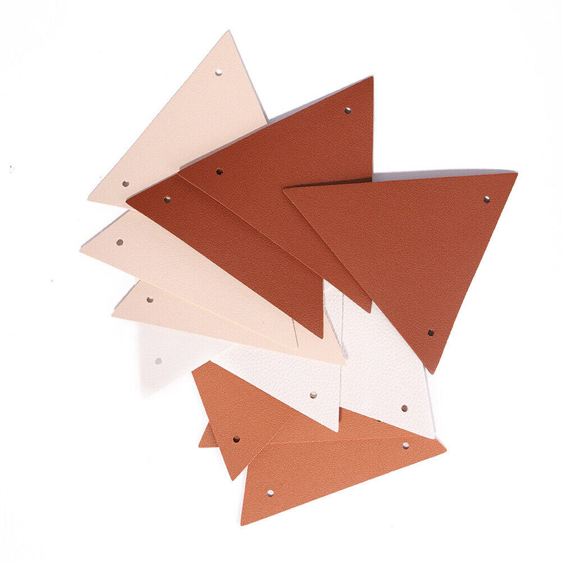 Outdoor Triangle Hanging Flag Leather Banners 12 Flags Bunting Camping Equipm