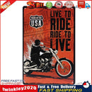Rust Free UV Protected Metal Motorcycle Sign Bar Wall Home Poster (C) Newly