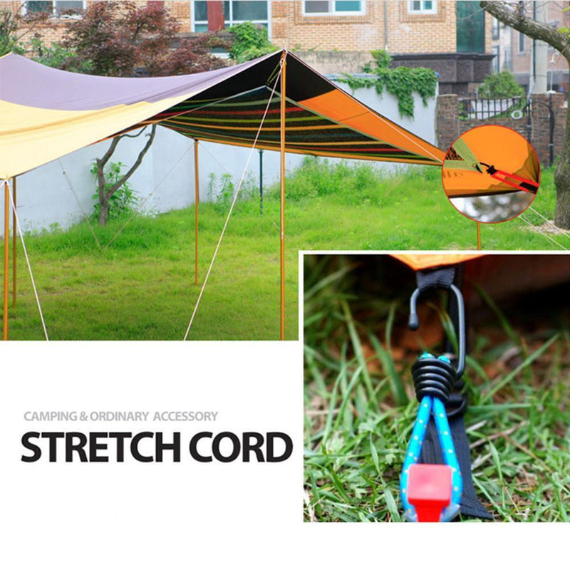 3pcs Camping Tent Elastic Rope Buckle High Elasticity Fixed Bundle Straps H