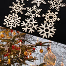 Wooden Pendants Christmas Snowflake Hanging Ornaments Wood Chip Xmas Decoration
