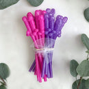 Bachelorette Drinking Straws - 24pcs Naughty Drinking Straw (Pink + Purple)