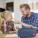 Large Capacity Pen Case Spacious Canvas Stationery Storage Bag (Dark Blue) Newly