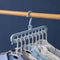 Clothes Wardrobe Hanger Hook Clothing Hanging Rack Shelf Organizer (Blue) Newly