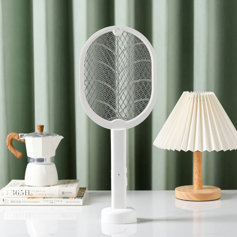 2-in-1 Electric Insect Racket Swatter Zapper USB Summer Mosquito Trap Tools