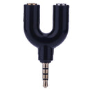 3.5mm Stereo Audio Jack Headphones Headphones 2 Way U Splitter Adapter