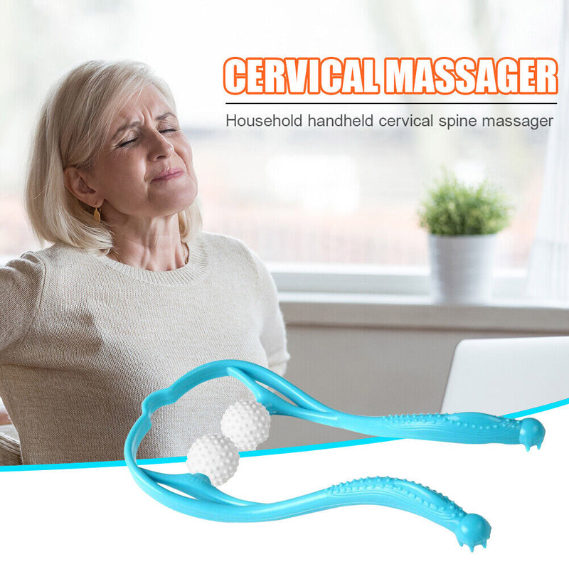 Manual Cervical Spine Massager Neck Roller Massage Body Pain Relief Health Care