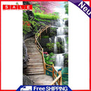 Oil Paint By Numbers Fall Road Frameless Picture Craft Kit for Home Living Room