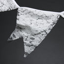 12 Flags 3.2m White Lace Flower Party Wedding Pennant Bunting Banner Decor