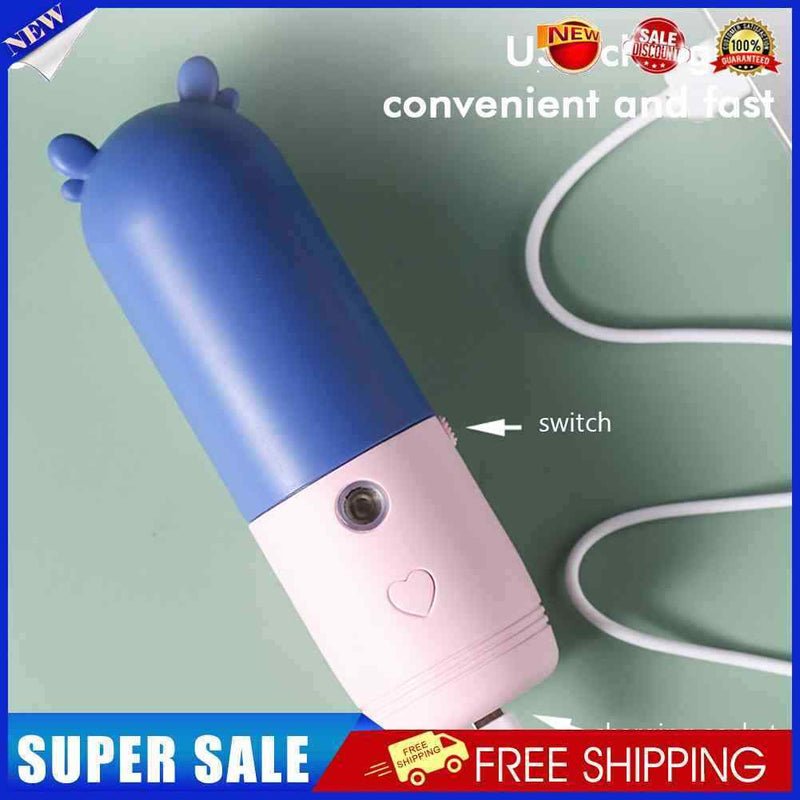 #A USB Rechargeable Fan with Spray Humidifier Humidification for Home Office Sch