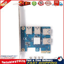 USB3.0 PCI-E 1 to 4 Riser for BTC Mining Miner PCI Express Multiplier Card Newly