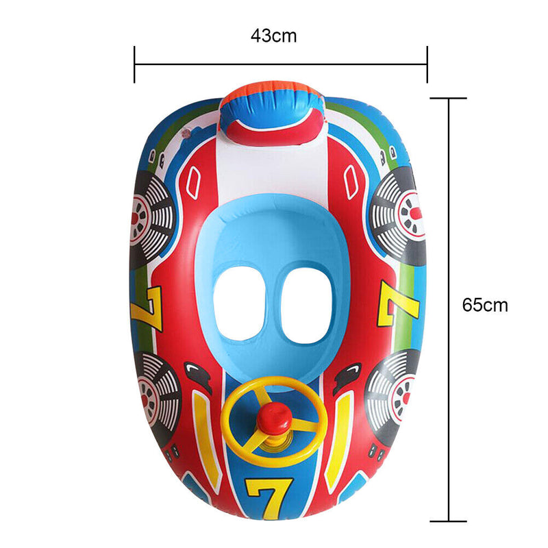 PVC Floating Swimming Rings Cute Inflatable Swim Circle for Kids (Blue) Newly