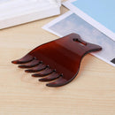 Men Salon Large Tooth Hairdressing Comb Plastic Styling Comb (Glossy Brown)