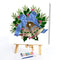 Frameless Oil Paint By Numbers DIY Blue Bow Bell Picture Craft Kit for Home