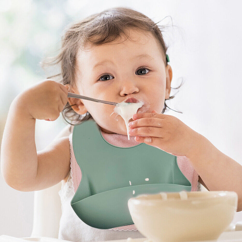6pcs Silicone Baby Feeding Set Anti Slip Baby Food Accessories Cutlery Set