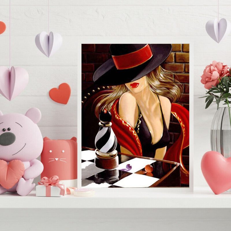 3 Strands DIY Full Embroidery Elegant Lady Stamped Cross Stitch Art Home Decor