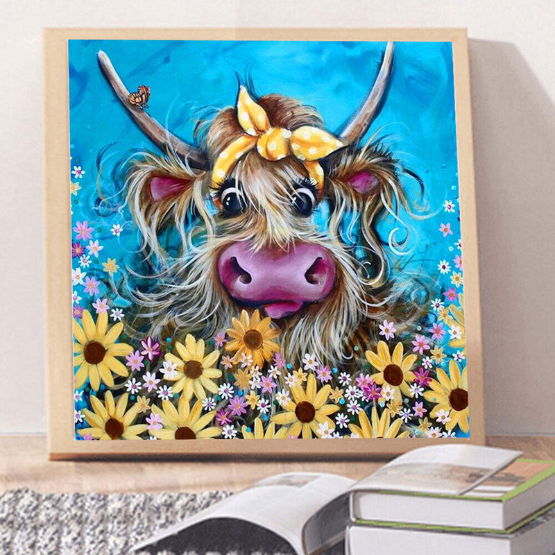 Cow in Bush Oil Paint By Numbers Art Picture DIY Home Decoration Gifts Unfr