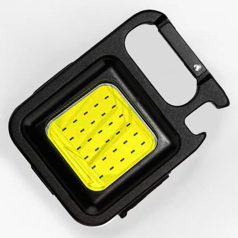 6W COB LED Flashlight Keychain Camping 400LM Waterproof Clip Lamp (1 Set)