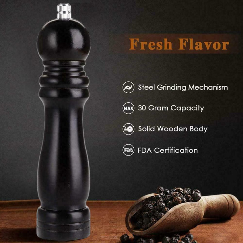 Wooden Pepper Grinder Manual Salt Mill Spice Muller Kitchen Tools Home F6R7