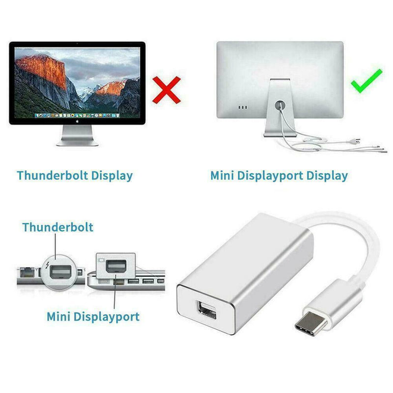 Thunderbolt 3 USB-C to Mini DisplayPort Converter 4K@60HZ O5V2 Adapter DP C5O1
