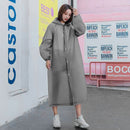 #A Women Men Long Raincoat Waterproof Travel Hooded Rain Coat Rainy Day Supplies