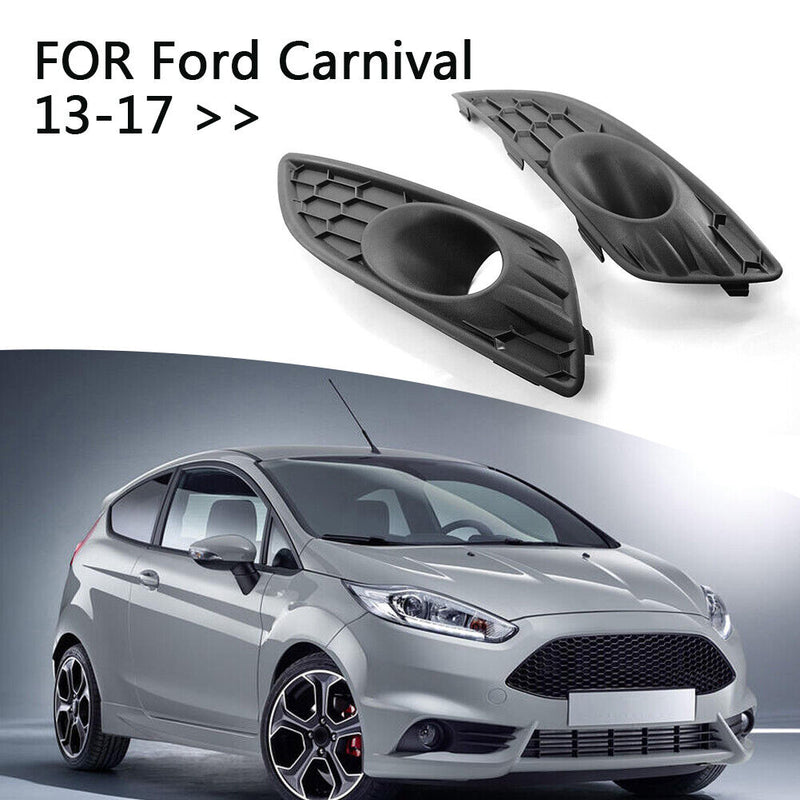 1 Pair Front Bumper Light Grill Fog Lamp Lower Grille for Ford Fiesta 13-17