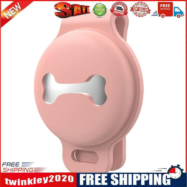 Pet Dog Collar Tracker Cover Anti-Lost for Airtag Protective Case (Pink)