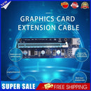 Blue PCI-E Express 1x to 16x Riser Card 6Pin USB 3.0 Cable for BTC Miner
