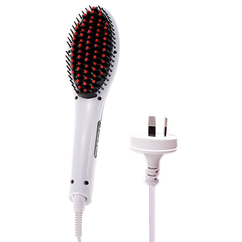 Electric Hair Smoothing Comb Stretcher White AU Plug