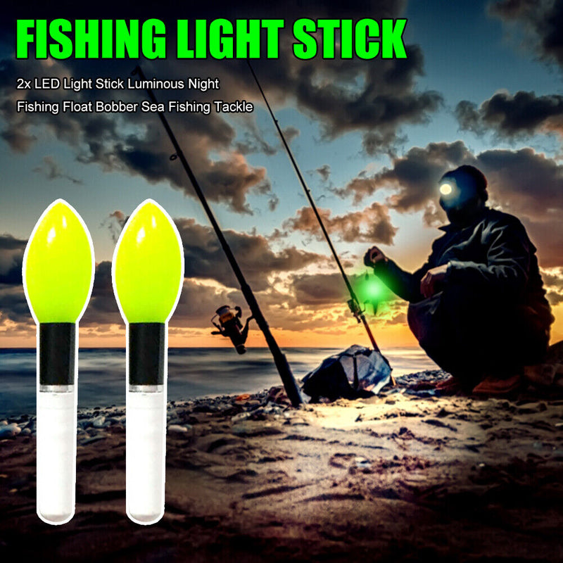 2pcs Luminous LED Night Light Stick Electronic Sea Float Bobber Fishing Tackl
