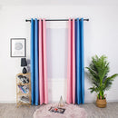 1pc Simple Perforated Splicing Color Shading Curtain Room Blackout Window Drape