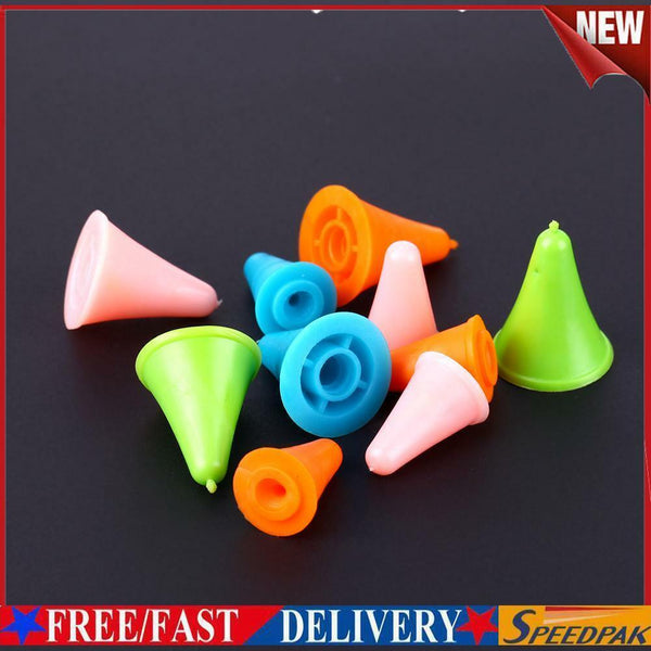 10pcs Rubber Cone Shape Knitting Needles Cap Point Protectors in 2 Sizes #F