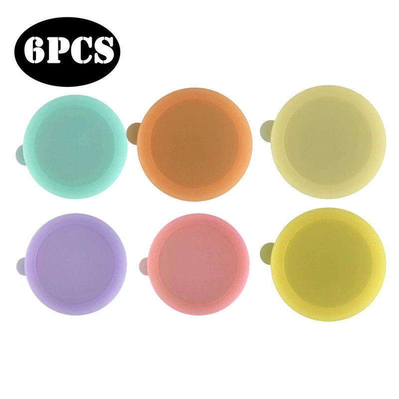6x Stainless Steel Silicone Condiment Lid Reusable Sauce Cup Lid Kitchen Tool#