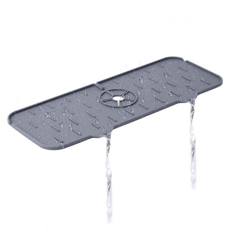 Faucet Sink Splash Catcher Washable Silicone Backsplash Guard Drying Mat Newly