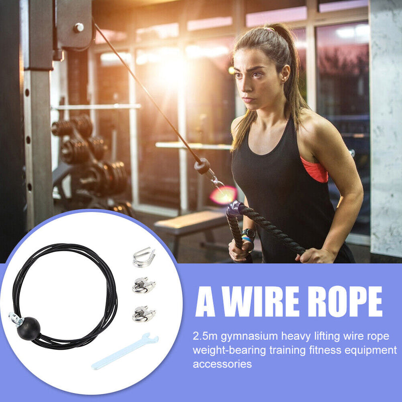 Fitness Equipment Gym Cable Wire Rope Heavy Duty Cable Pulley for Home Workout