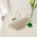 Straw Chest Packs Fanny Belt Bags Fashion Summer Messenger Crossbody Bag Pouch